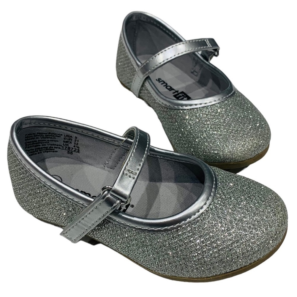 Smart Fit baby girls sparkly Mary‎ Jane dress shoes